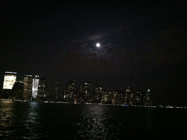 The colors melt into the night